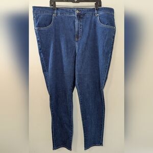 Universal Standard Seine High Rise Skinny Jeans Dark Wash Stretch Women Size 24